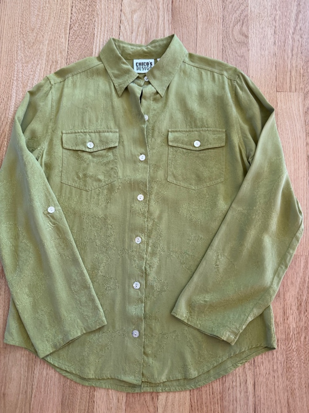 Chico's Silk Button Down Blouse